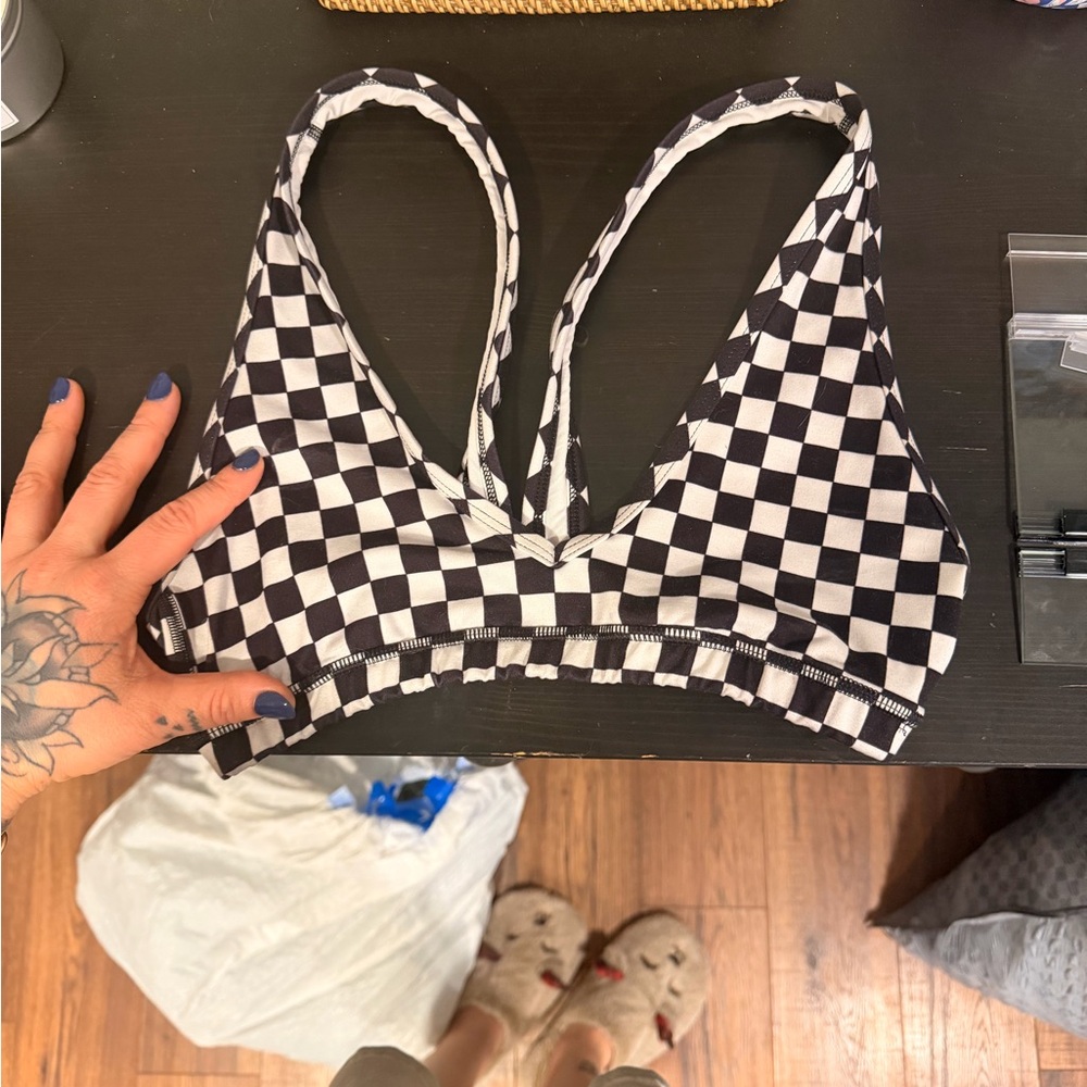 Checkered Black and White Bralette